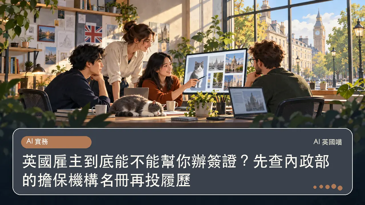 英國雇主到底能不能幫你辦簽證?先查內政部的擔保機構名冊再投履歷主題插畫