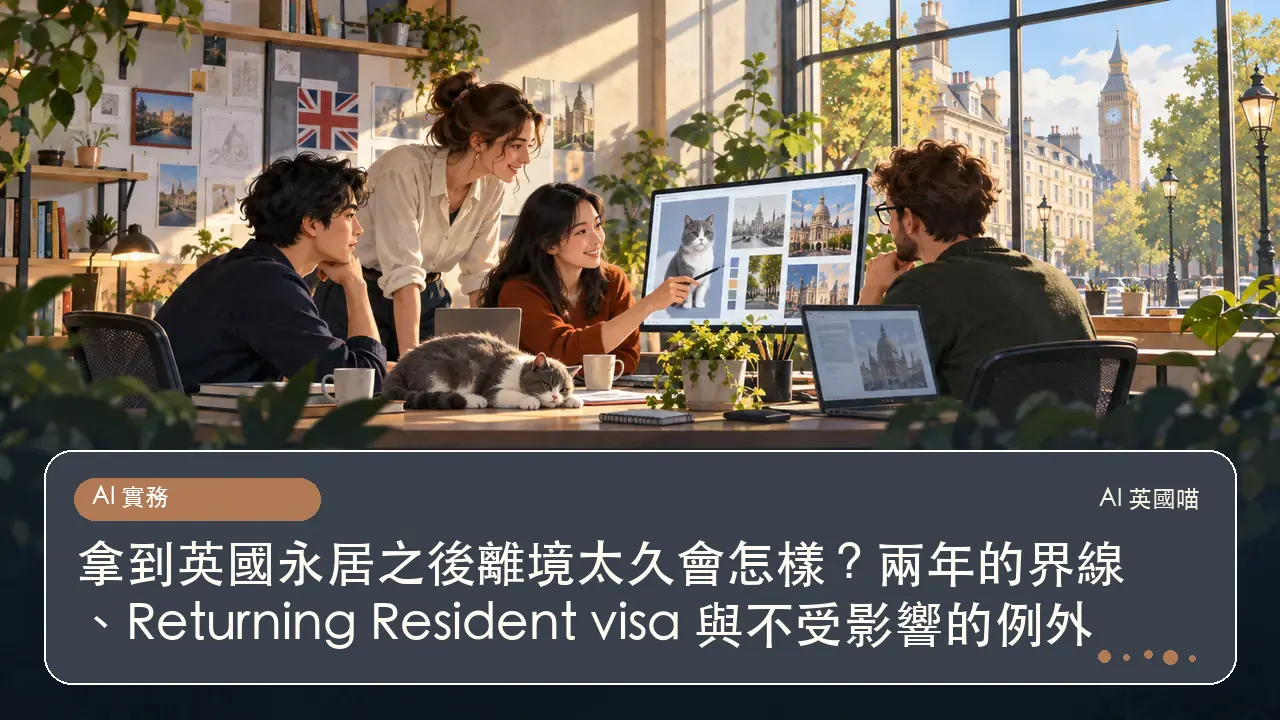 拿到英國永居之後離境太久會怎樣?兩年的界線、Returning Resident visa 與不受影響的例外主題插畫