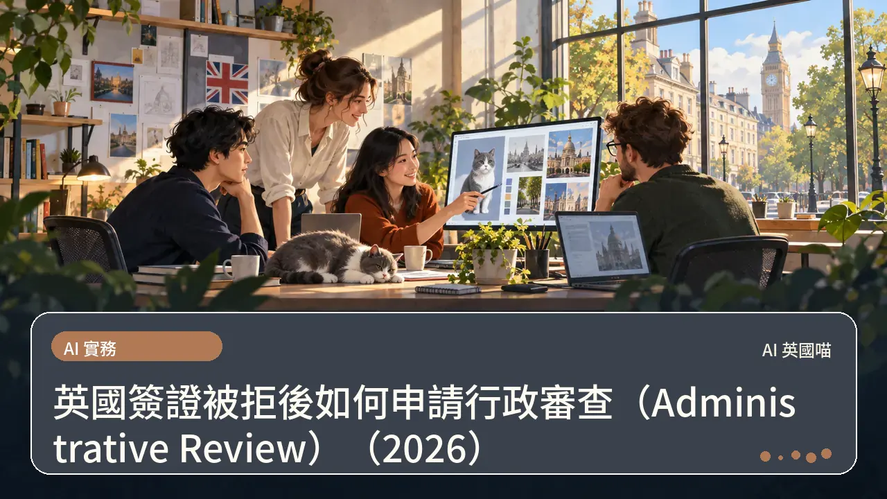 英國簽證被拒後如何申請行政審查(Administrative Review)(2026)主題插畫