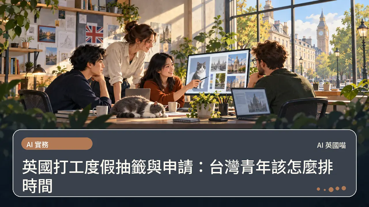英國打工度假抽籤與申請：台灣青年該怎麼排時間主題插畫